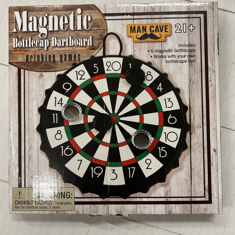 Playmaker Magnetic Bottle Cap Dart‎ Board Game Adult Drinking Game NWT NIB